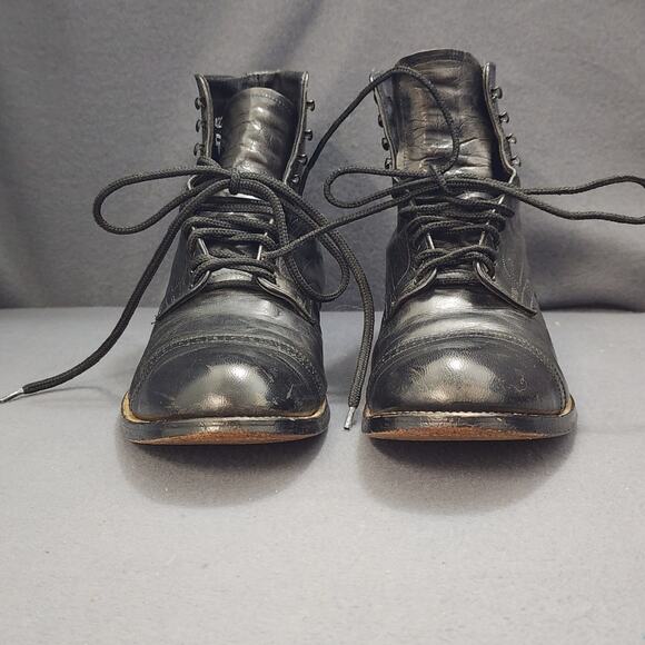Stacy Adams Mens 9D Black Leather Lace Up Dress Boots Cap Toe main image 4